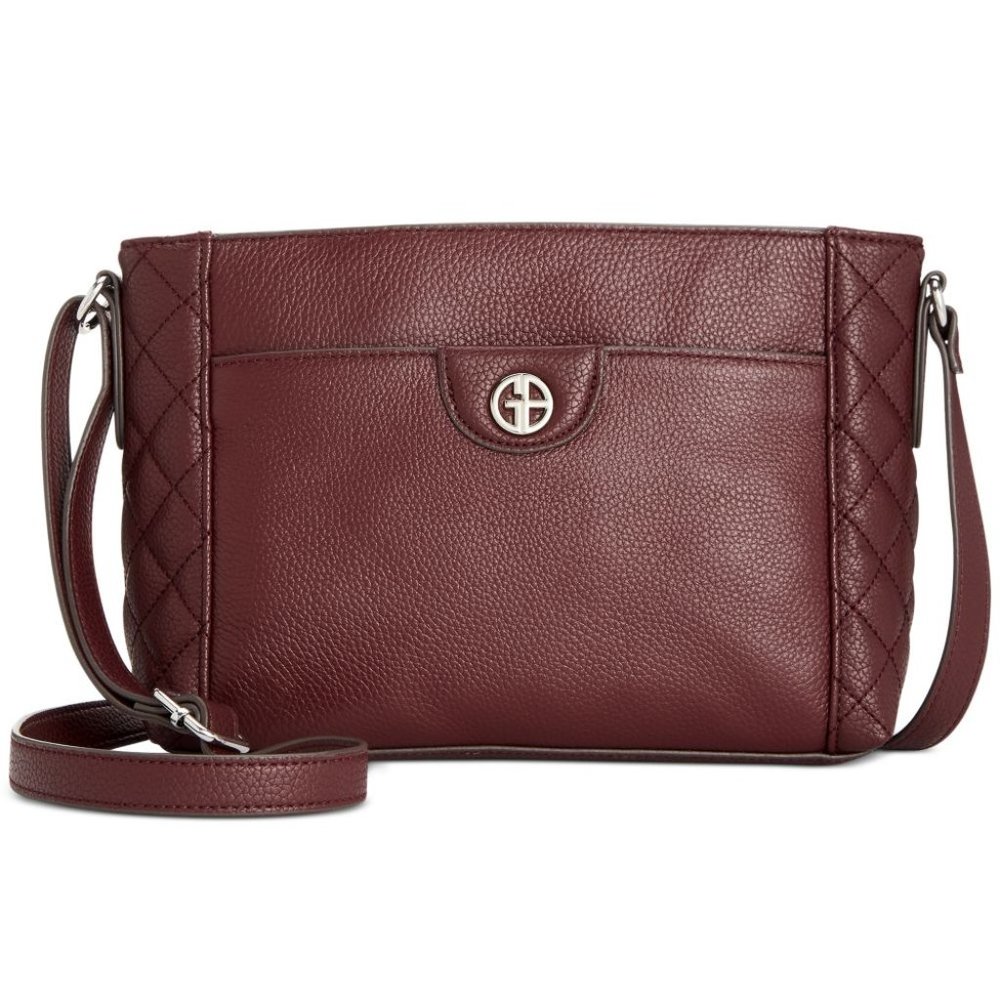 Giani Bernini Quilted Crossbody wine color